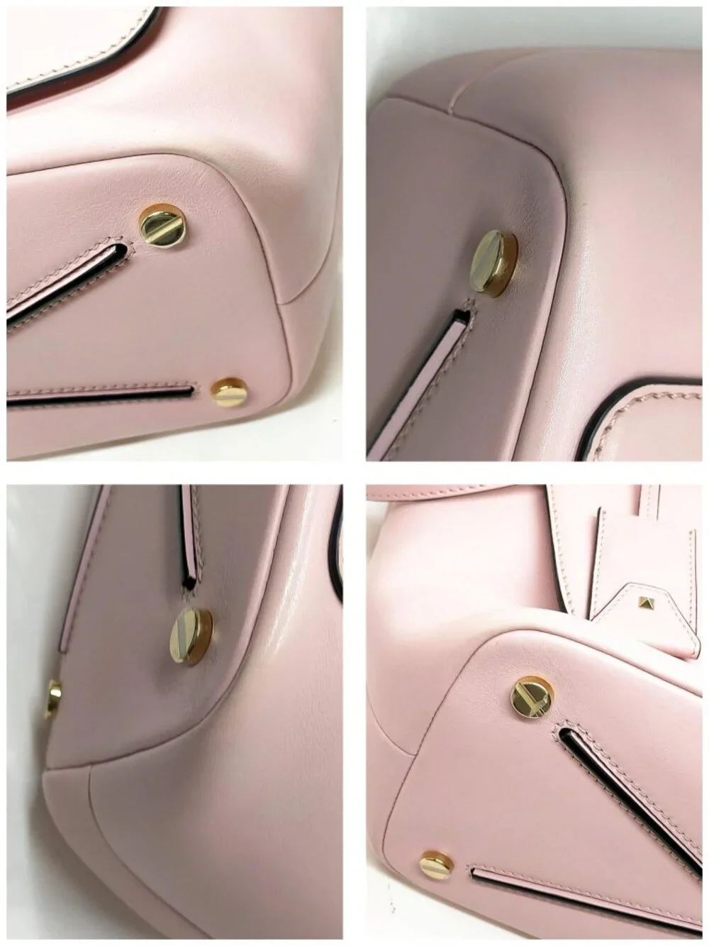 Valentino Garavani Blush Pink Rockstud Large Satchel Shoulder Bag